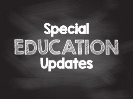  Special Education Updates written on a blackboard